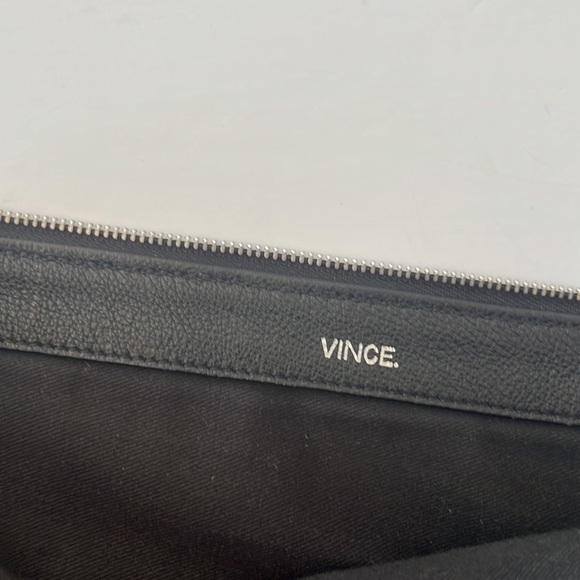Vince Oversized Fold Over Leather Clutch - Picture 7 of 8